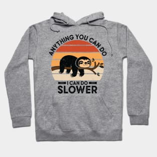 Cute Sloth Lazy Office Worker Working Sloth Statement Chill Hoodie